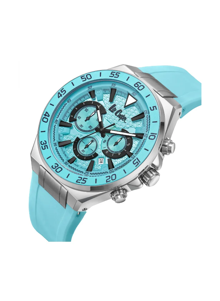 Lee Cooper Men's Multi Function Display Watch With Dark Blue Silicone Strap - LC08003.099