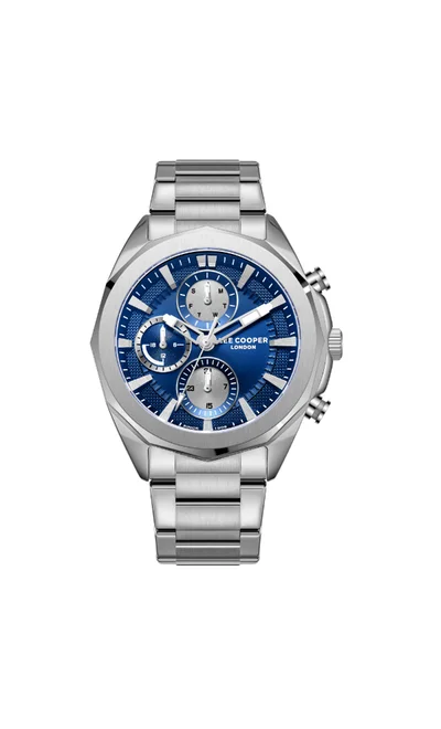 Lee Cooper Men's Multi Function Display Watch With Silver Metal Strap - LC08005.390