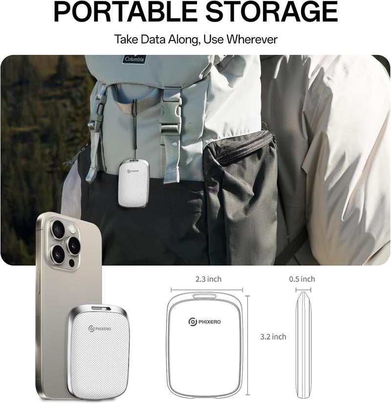 2.5 Inch Half-Height 4TB Portable SSD with 10Gbps Type-C, Ultra-Fast & Compact Storage，White - Image 5