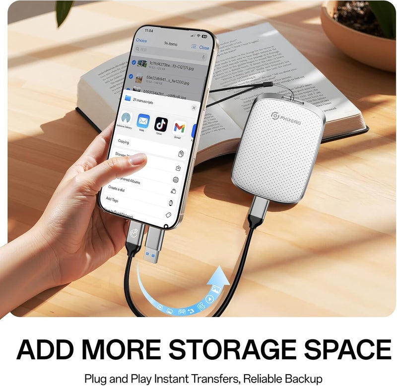 2.5 Inch Half-Height 4TB Portable SSD with 10Gbps Type-C, Ultra-Fast & Compact Storage，White - Image 3