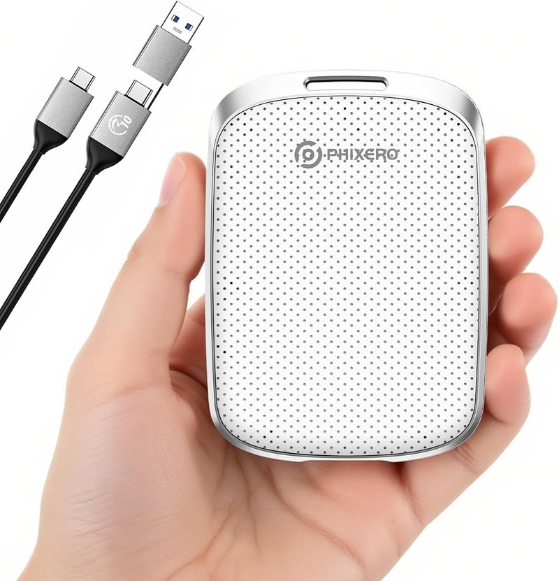 2.5 Inch Half-Height 4TB Portable SSD with 10Gbps Type-C, Ultra-Fast & Compact Storage，White - Image 1