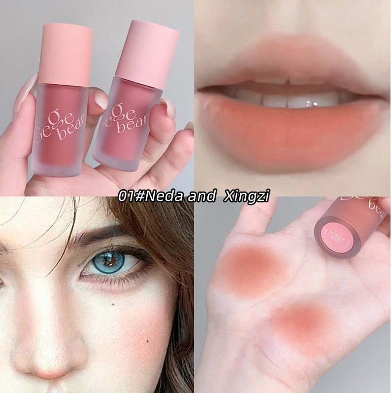 Gege bear Soft Fog Smooth Multi-Use Lipstic Cream 3g 3-in-1 Lip Tint Blush Eyeshadow Long Lasting Non-Drying Makeup for Women 01 Neda and Xingzi - Image 5