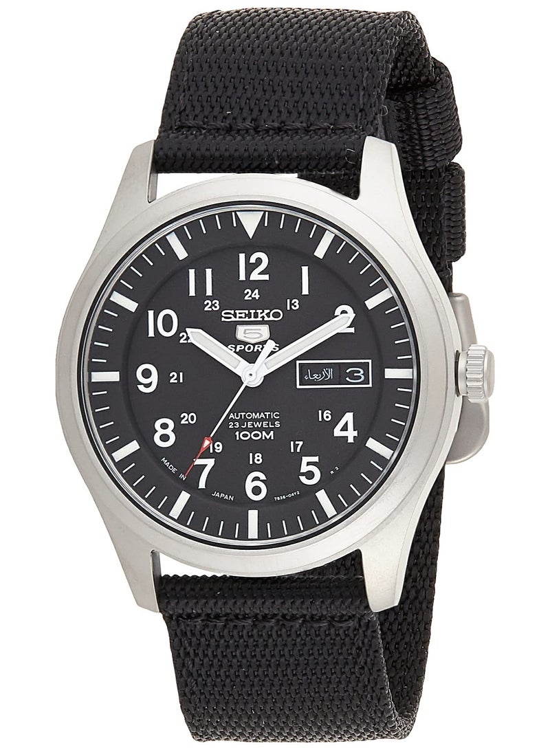 Seiko 5 Sports Automatic Dial Nylon Strap Men's Watch, SNZG15J1 - Image 1