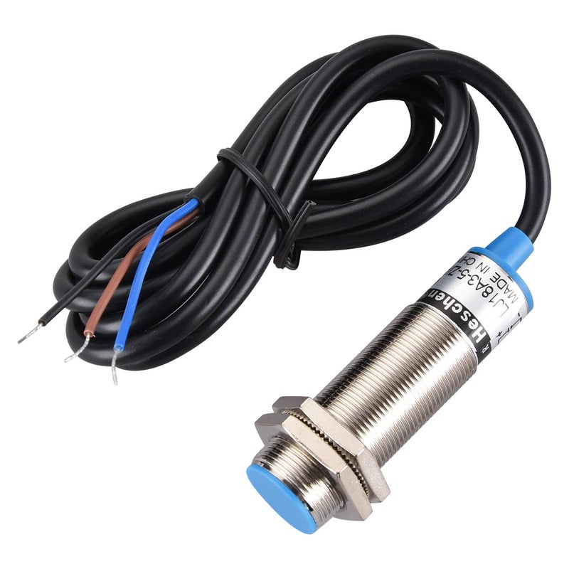 Heschen M18 Inductive Proximity Sensor Switch Shield Type LJ18A3-5-Z/BY Detector 5mm 10-30VDC 200mA PNP Normally Open(NO) 3 Wire - Image 1