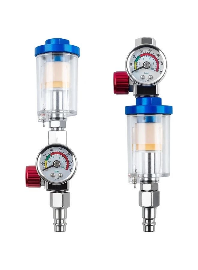 3pcs Set 1 4 Inch Air Filter Regulator With Pressure Gauge Oil Water Separator - Image 2
