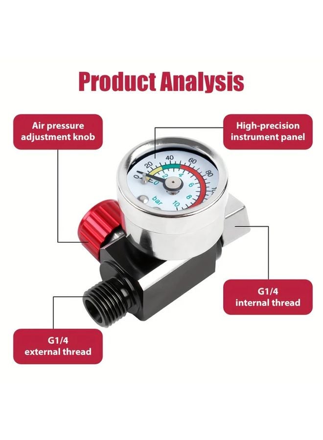 3pcs Set 1 4 Inch Air Filter Regulator With Pressure Gauge Oil Water Separator - Image 5