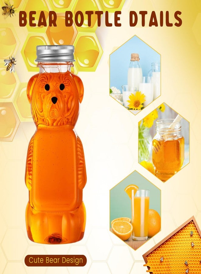 Mifoci 36 Pcs 8 oz Plastic Honey Bear Cups Clear Honey Container with Screw Top Lid Jar Empty Bear Bottle Shape for Holidays Gifts Baby Shower Juice Candy Milk Tea Storing Dispensing - Image 3