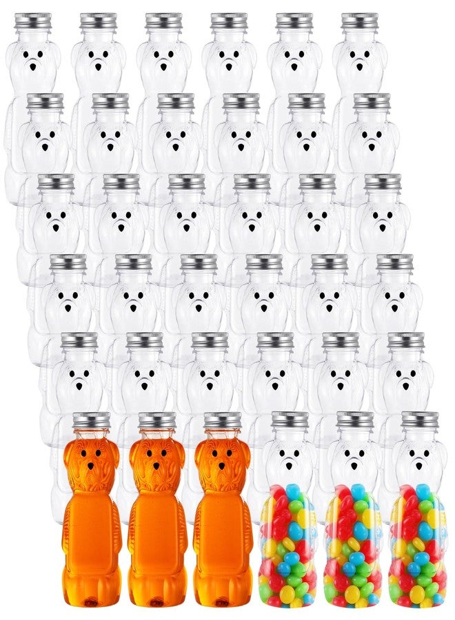 Mifoci 36 Pcs 8 oz Plastic Honey Bear Cups Clear Honey Container with Screw Top Lid Jar Empty Bear Bottle Shape for Holidays Gifts Baby Shower Juice Candy Milk Tea Storing Dispensing - Image 1