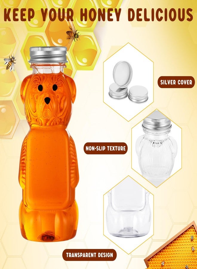 Mifoci 36 Pcs 8 oz Plastic Honey Bear Cups Clear Honey Container with Screw Top Lid Jar Empty Bear Bottle Shape for Holidays Gifts Baby Shower Juice Candy Milk Tea Storing Dispensing - Image 4