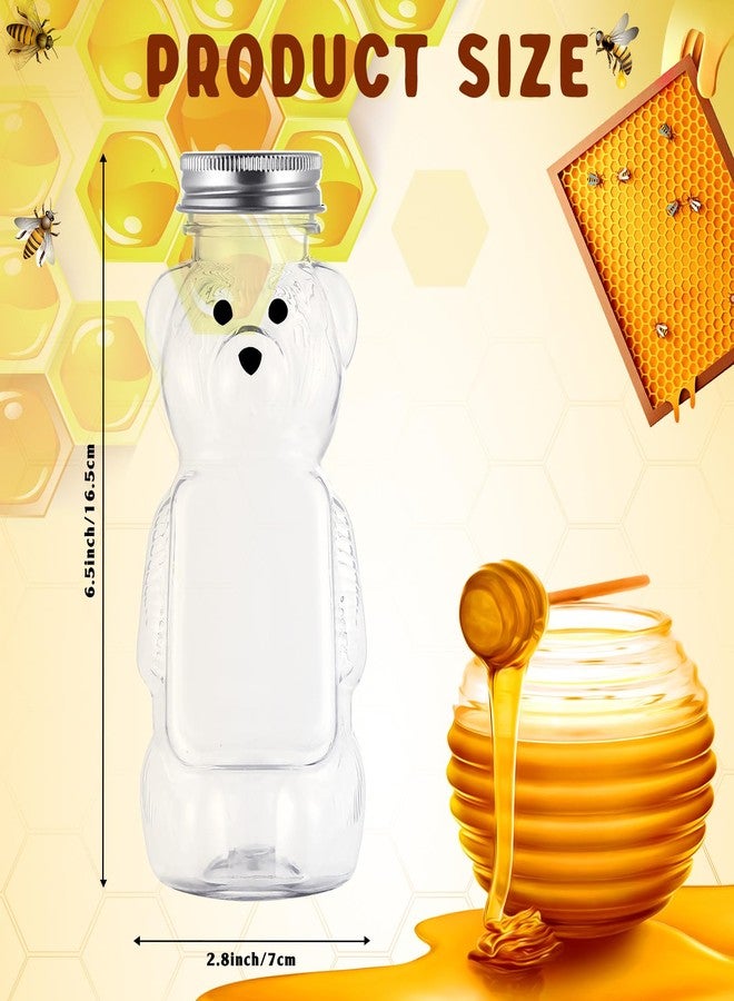 Mifoci 36 Pcs 8 oz Plastic Honey Bear Cups Clear Honey Container with Screw Top Lid Jar Empty Bear Bottle Shape for Holidays Gifts Baby Shower Juice Candy Milk Tea Storing Dispensing - Image 2