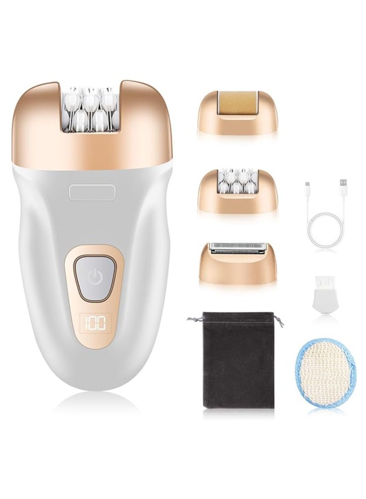 Epilator Remover, Female Epilator Remover, 3 in 1 Epilator Remover, Female Epilator Remover, Leg Arm Hair Epilator 2 Speeds and 30 Tweezers, Rechargeable, Cordless Epilator Remover