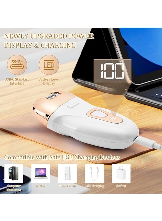 Epilator Remover, Female Epilator Remover, 3 in 1 Epilator Remover, Female Epilator Remover, Leg Arm Hair Epilator 2 Speeds and 30 Tweezers, Rechargeable, Cordless Epilator Remover