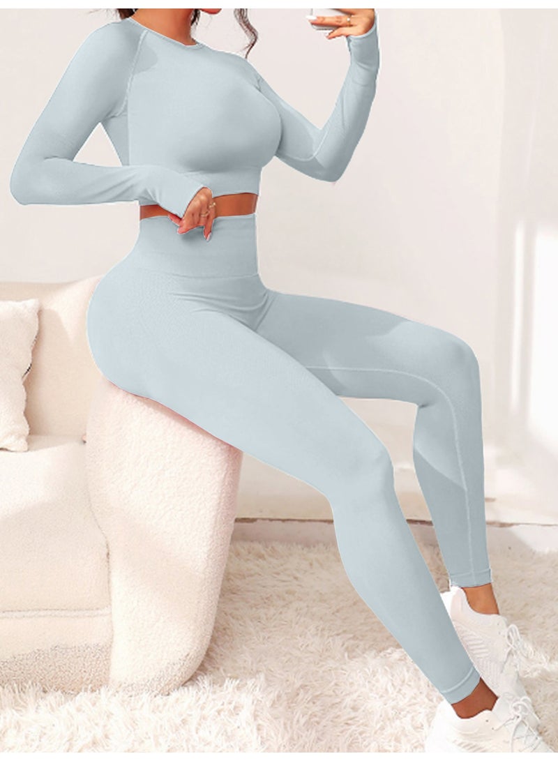 general Sportswear Women Seamless Yoga Clothes Fitness Suit Gym Clothing Workout Set - Image 2