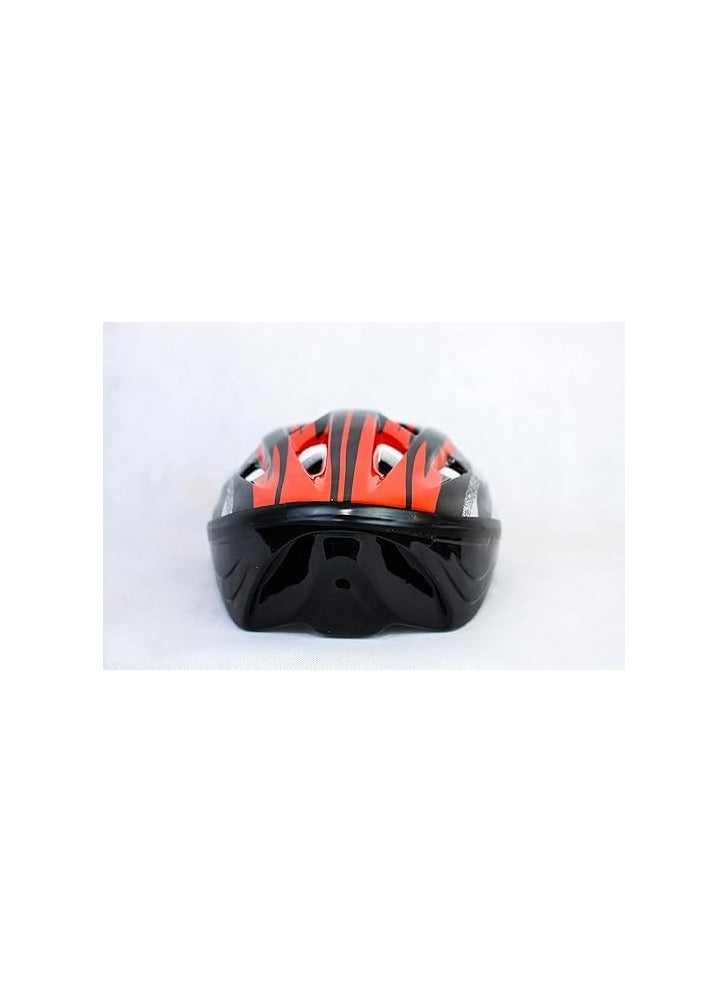 Full Sport Helmet - Red, Black and Silver - Image 3
