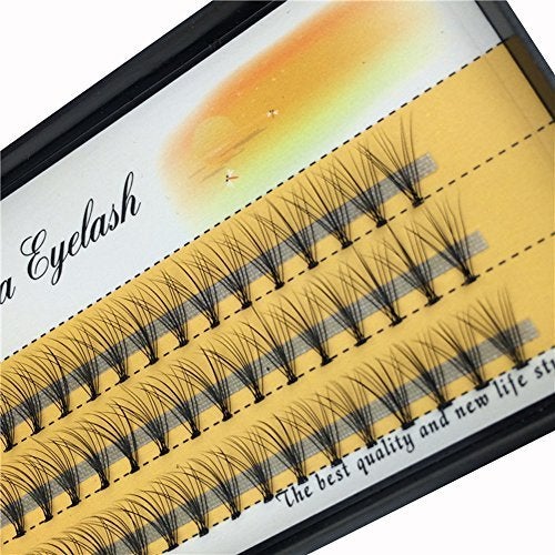 BODERMINCER 10D 60pcs Black Handmade False Eyelashes Natural Long Individual Eyelashes Extension Fake Lashes Makeup Beauty Cosmetic (14mm) - Image 3