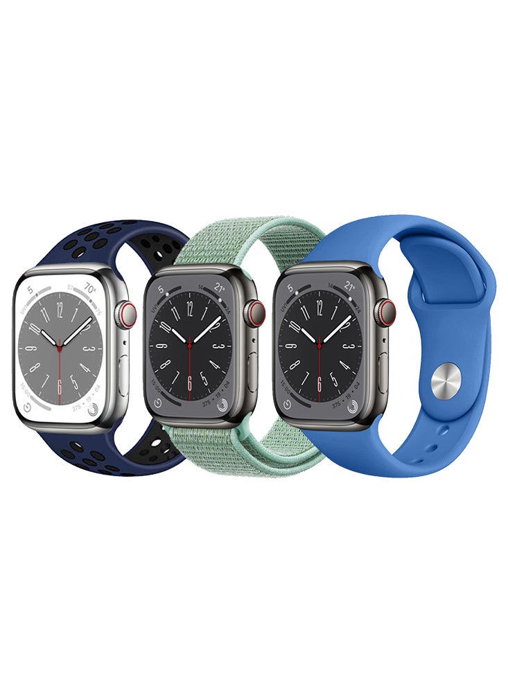 Perfii 3pcs Apple Watch Bands 49/46/45/44/42mm Replacement for Apple Watch Series 10/9/8/7/6/5/4/SE/Ultra - Image 1