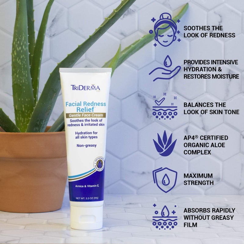 TriDerma كريم الوجه اللطيف لتخفيف احمرار الوجه من تريدرما (3.3 أونصة) - Image 4