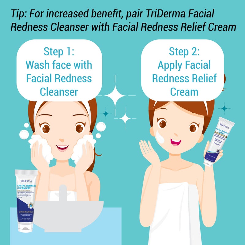 TriDerma كريم الوجه اللطيف لتخفيف احمرار الوجه من تريدرما (3.3 أونصة) - Image 5