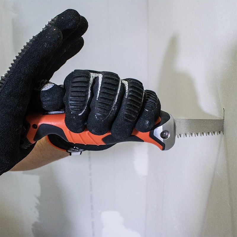 Klein Tools 31737 Folding Jab Saw / Drywall Hand Saw with Lockback at 180 and 125 Degrees and Tether Hole - Image 3