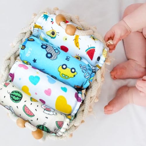 ParentsLap Padded Underwear for Babies and Toddlers with 3 Layers of Cotton Padding Potty Training Pull Up & Diaper-Free Time Pack of 6 (6-12 months assorted prints) - Image 4