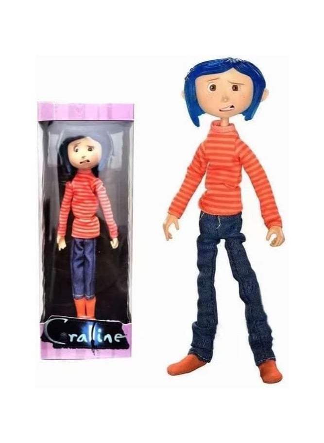 Movie Version 7-inch Ghost Mom Striped Shirt Caroline Handmade Model Ornament  - Image 1