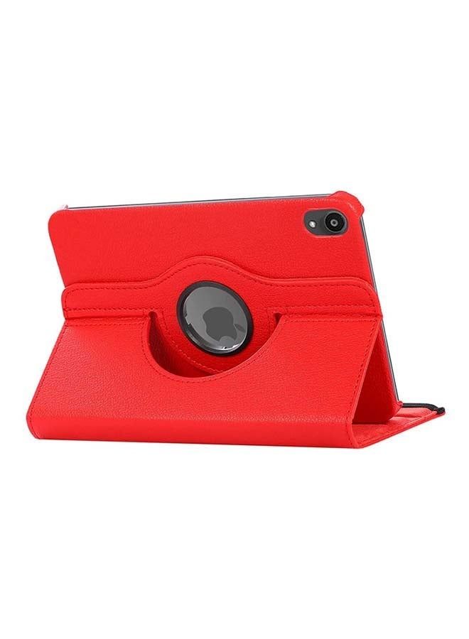 غطاء خلفي واقي بحامل دوار 360 درجة لجهاز iPad Mini من الجيل السادس 8.3 بوصة 2021 أحمر - Image 2