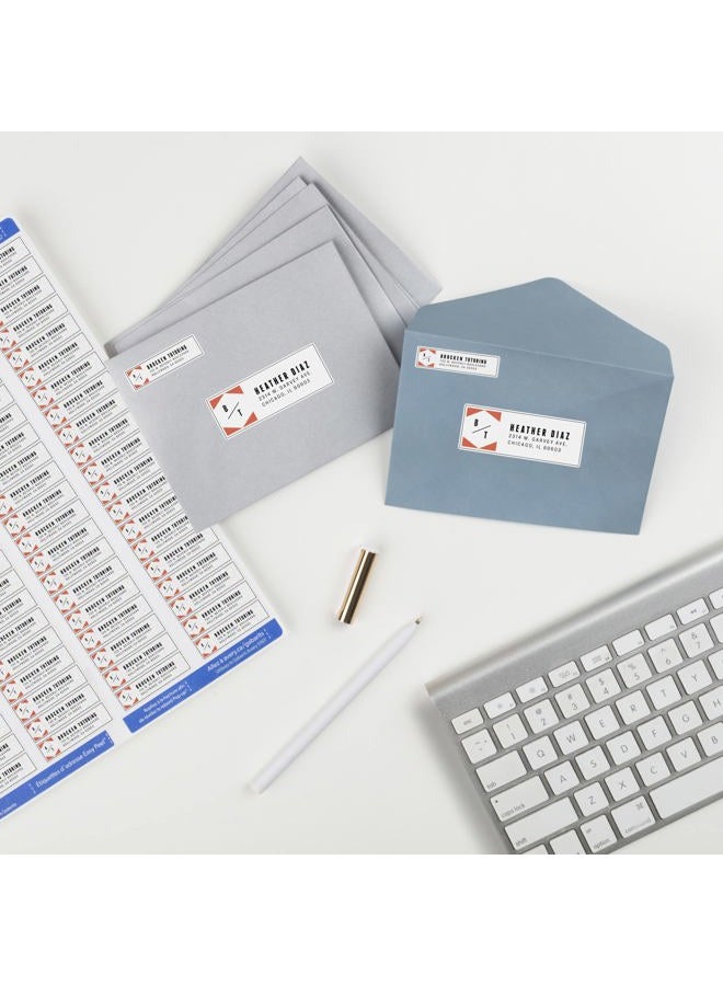 AVERY Avery Printable Return Address Labels with Sure Feed, 0.5" x 1.75", White, 8,000 Blank Mailing Labels (05167) - Image 5