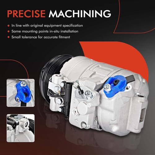 A-Premium Air Conditioner AC Compressor with Clutch Compatible with BMW 320i, 323Ci, 323i, 323is, 325Ci, 325i, 325xi, 328Ci, 328i, 328is, 330Ci, 330i, 330xi, 525i, 528i, 530i, 540i, 5-Groove Pulley - Image 5