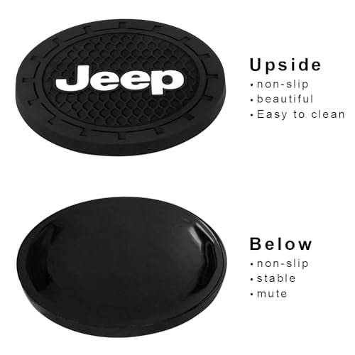 BFIVEANTE Car Cup Holder Coaster for Jeep,Silicone Cupholder Coaster,Car Interior Accessories,2.76 Inch 2 Pieces - Image 3