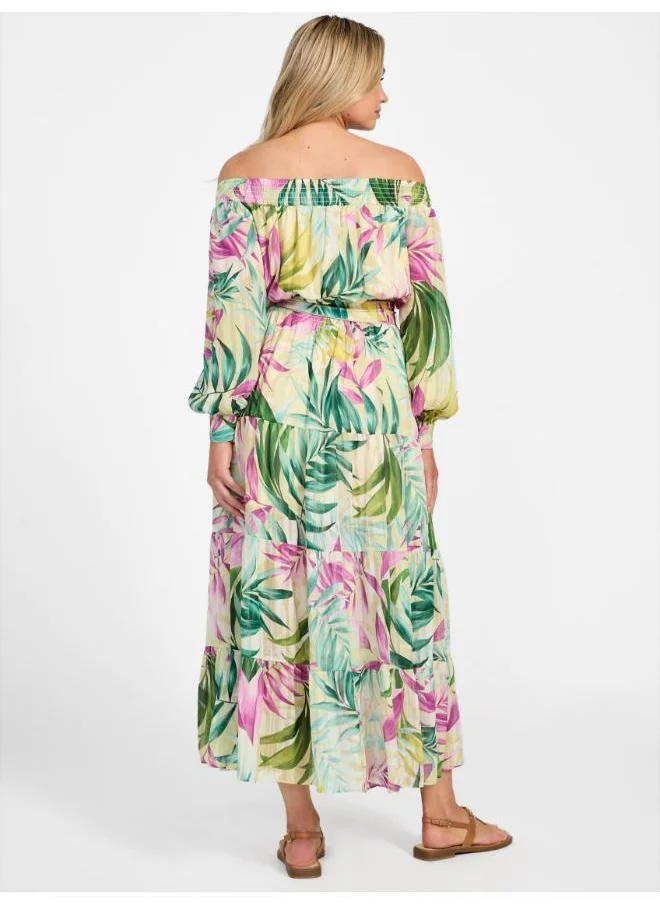 GUESS Josee Off Shoulder Long Dress