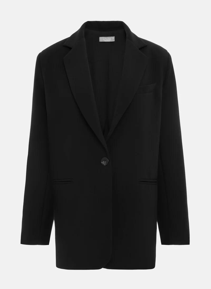 Lichi Single-breasted oversize jacket in suiting fabric