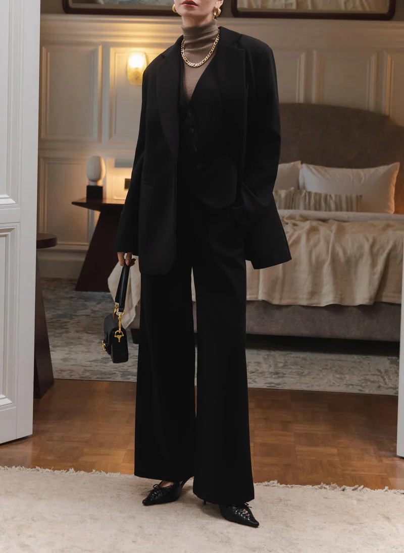Lichi Single-breasted oversize jacket in suiting fabric