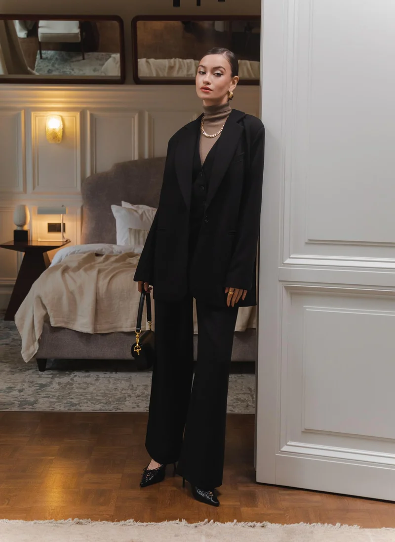 Lichi Single-breasted oversize jacket in suiting fabric