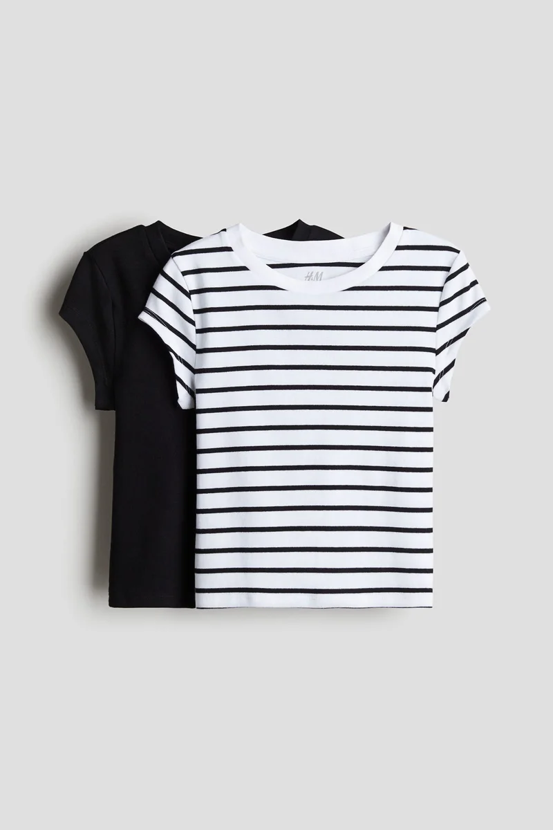 H&M 2-pack cotton jersey tops