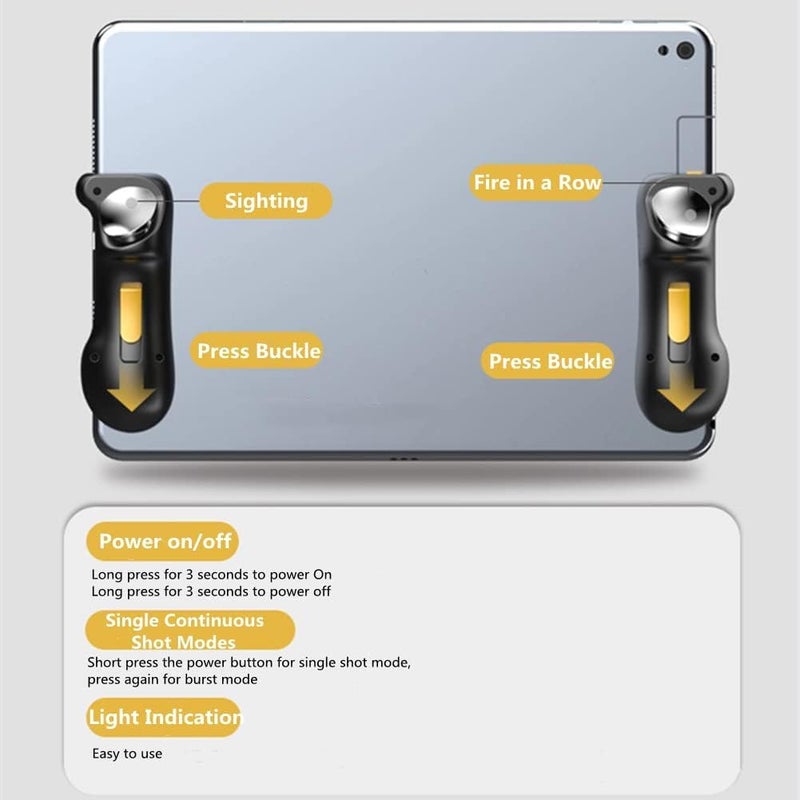 TERRIFI PUBG Mobile Game Controller Trigger with Rapid Fire, 4 Finger Gaming Grip, Joystick L1R1, Wireless Gamepad for iPad, Tablet, Android, ios - Image 5