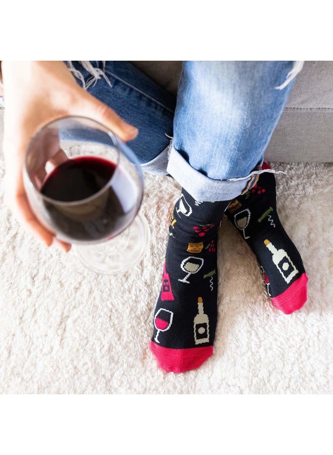 Lavley If You Can Read This - Funny Socks Novelty Gift For Men, Women and Teens, Red & White Wine, One size - Image 5