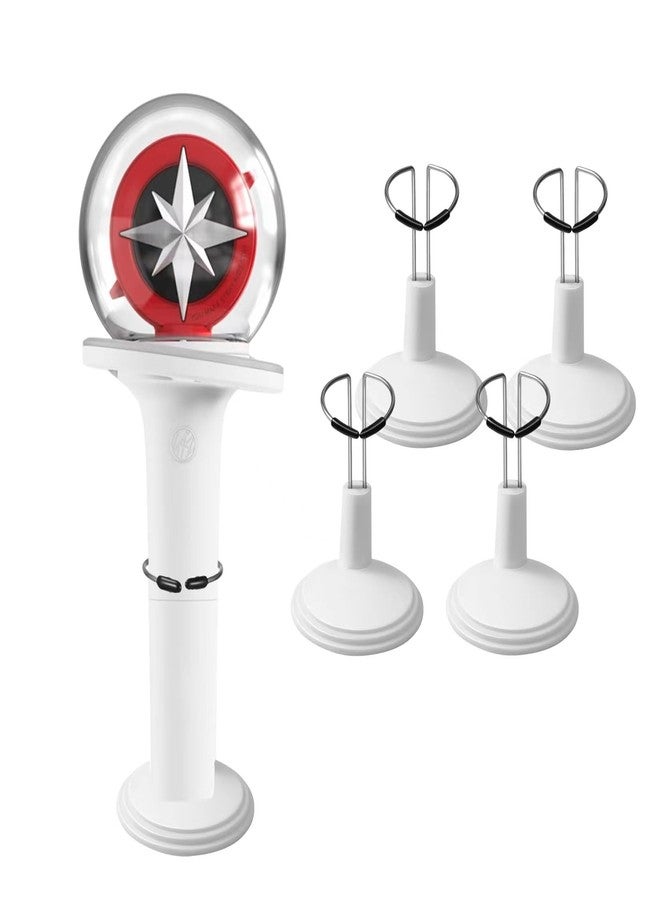 spansee Kpop Lightstick Stand Set of 5 White - Adjustable Holder Compatible with Stray Kids, ENHYPEN, ATEEZ, TWICE, P1Harmony - Secure Display Shelf Decor & Gift Ready - Image 1