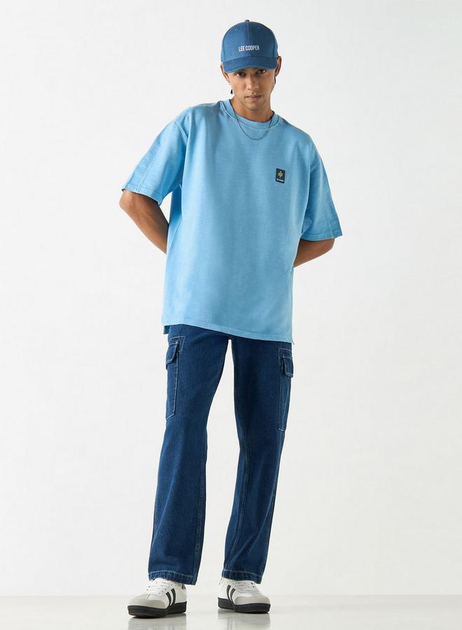 لي كوبر تيشيرت فضفاض سادة بأكمام قصيرة وياقة ضيقة من لي كوبر - Image 2