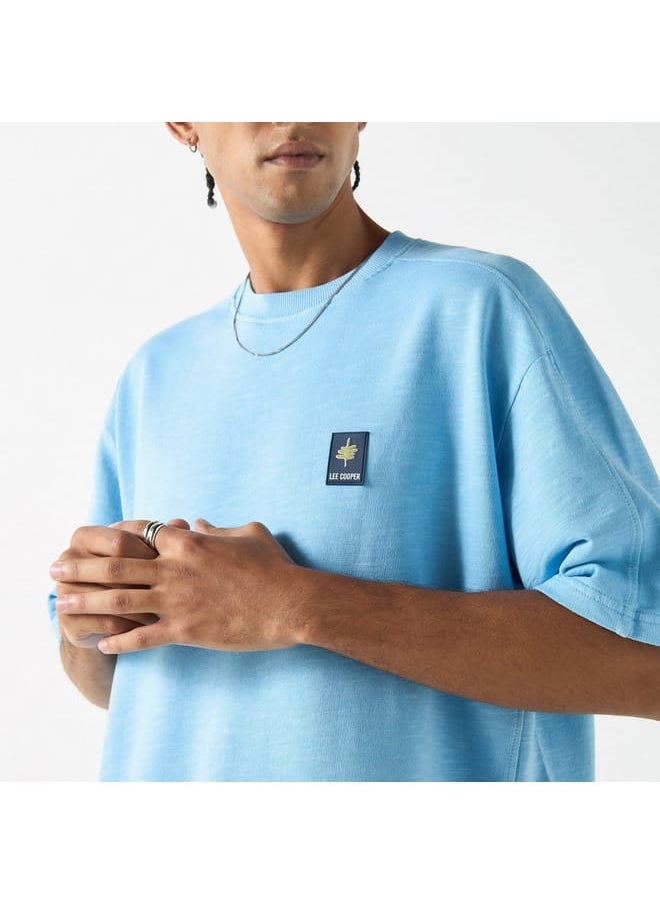 Lee Cooper Lee Cooper Solid Oversized T-shirt with Crew Neck and Short Sleeves  - Image 4