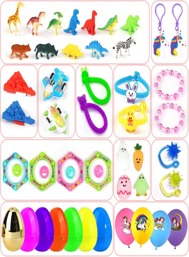 LEASEN [ 6 Surprise Golden Eggs ] 100 Pack Prefilled Easter Eggs with Novelty Toys Inside, 100 Plastic Easter Eggs Fillers with Toys, Pre-filled Easter Egg Party Favors, Easter Basket Stuffers - Image 2