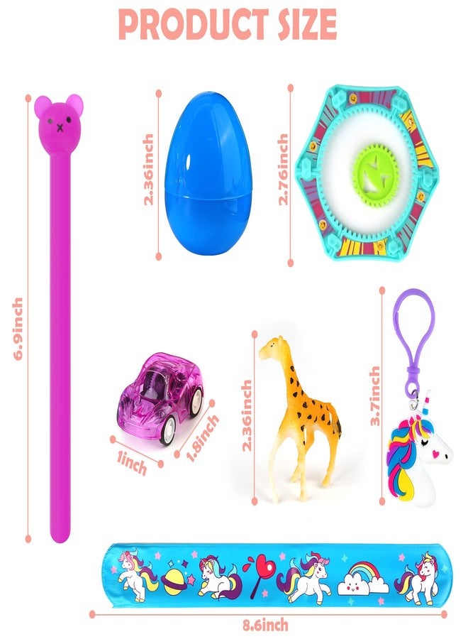 LEASEN [ 6 Surprise Golden Eggs ] 100 Pack Prefilled Easter Eggs with Novelty Toys Inside, 100 Plastic Easter Eggs Fillers with Toys, Pre-filled Easter Egg Party Favors, Easter Basket Stuffers - Image 4