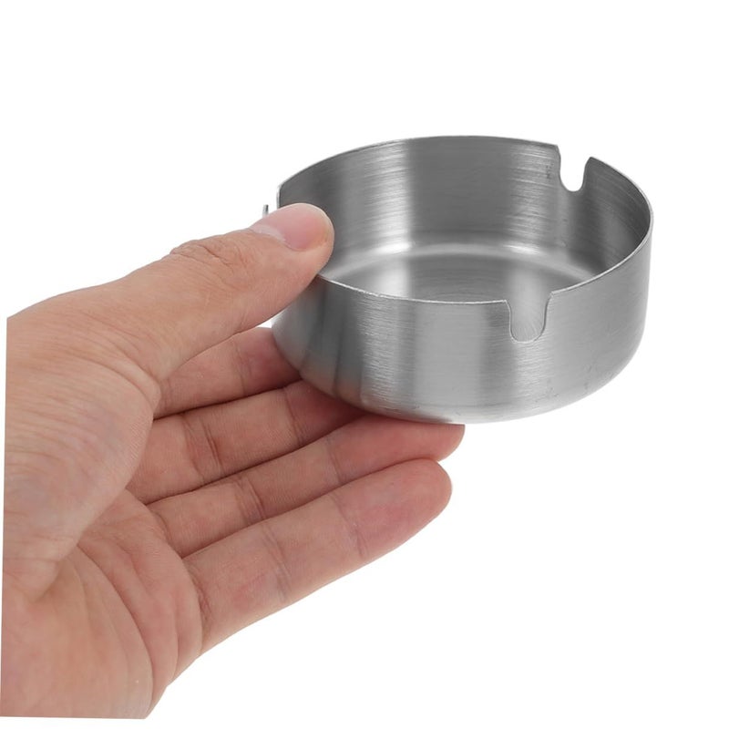 Large Capacity Unbreakable Metal Ashtray For Indoor Outdoor Home Office Restaurant Use Stainless Steel - Image 4