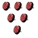 GolTHd Motorcycle License Plate Bolts and Nuts 6 Pcs Mini Reflector Tag Screws M5 Round Reflective Fasteners for Motorcycle License Plate Bracket Bicycle Car and Trailer Red - Image 2