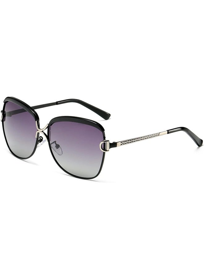 NALANDA NALANDA Womens NLD-8702-BK Sunglasses, Black, 145mm - Image 1