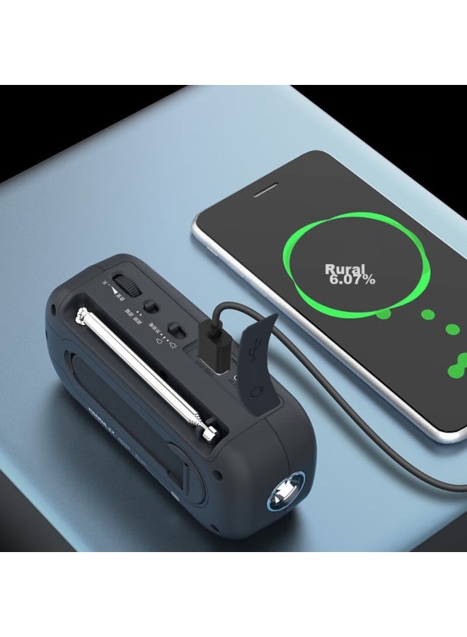 Panda Portable Emergency Vehicle-mounted Radio, Hand-crank Generator For Elderly, Outdoor Lighting, Alarm, Home Emergency Backup Supplies - Image 5