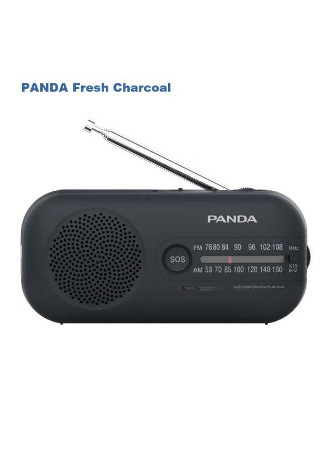 Panda Portable Emergency Vehicle-mounted Radio, Hand-crank Generator For Elderly, Outdoor Lighting, Alarm, Home Emergency Backup Supplies - Image 1