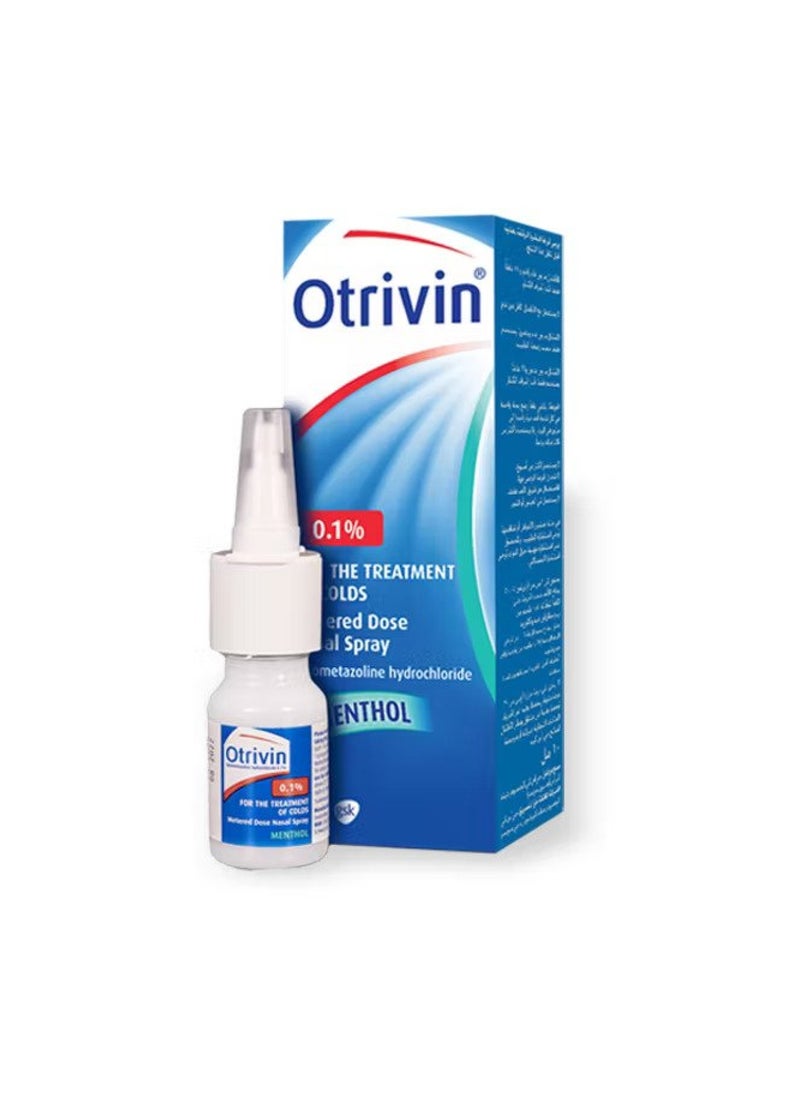 OTRIVIN - 0.1% Menthol, Nasal Spray 10ml - Image 1