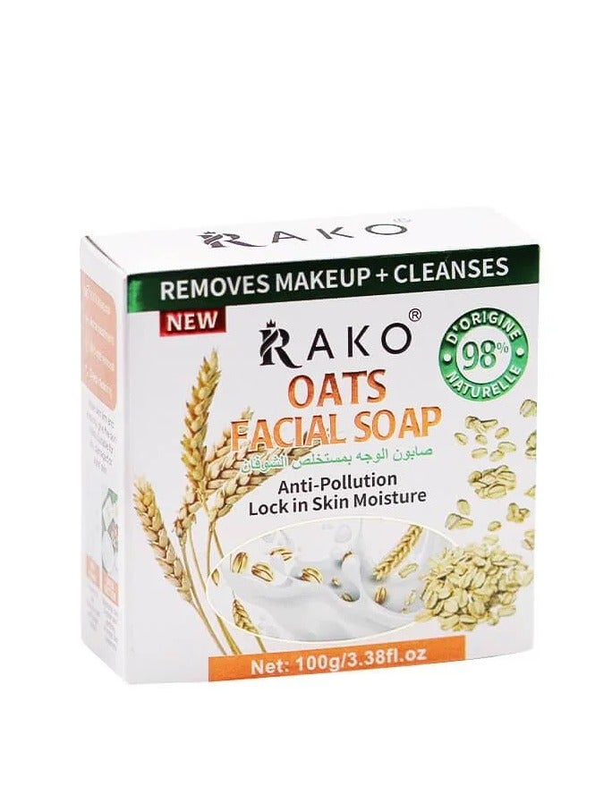 RAKO Two Pieces of Facial Soap with Oats Extract - 100 gm - Image 2