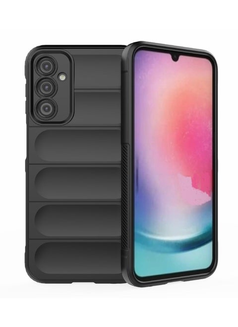 Phone case cover Magic Shield TPU + Silicone Shockproof Phone Case For Samsung Galaxy A24 (Black)