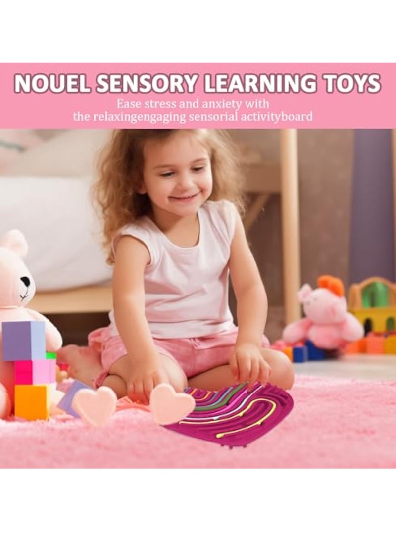 KASTWAVE Push Peel Sensory Board, Sensory Activity Board, Fidget Board, Silicone Calm Down Sensory Toys with 11 Silicone Strips, Develop Fine Motor Skills for Children over 1 Year Old, Silent, No Mess, Calming - Image 4